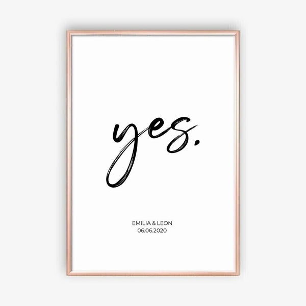 Yes - personalisiertes Poster