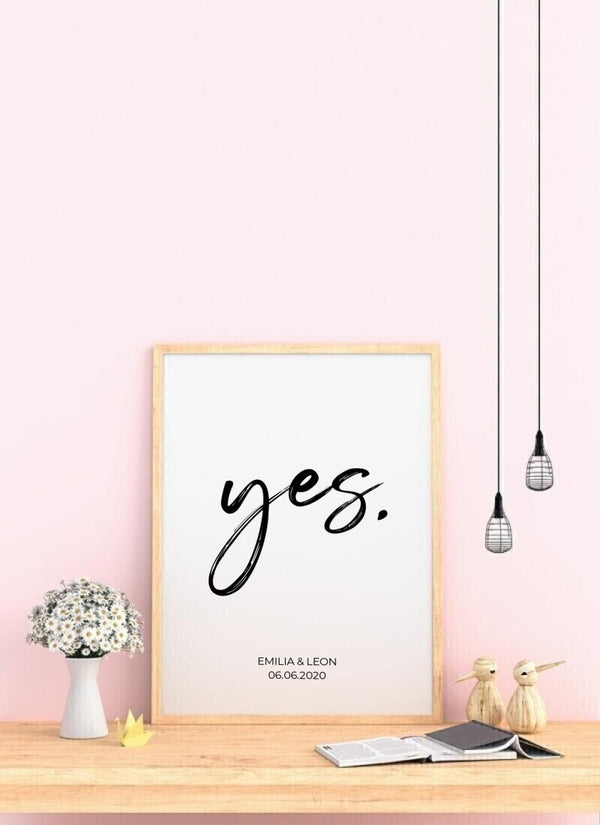 Yes - personalisiertes Poster