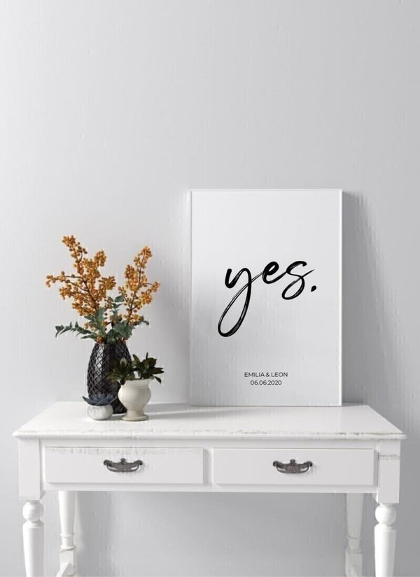 Yes - personalisiertes Poster