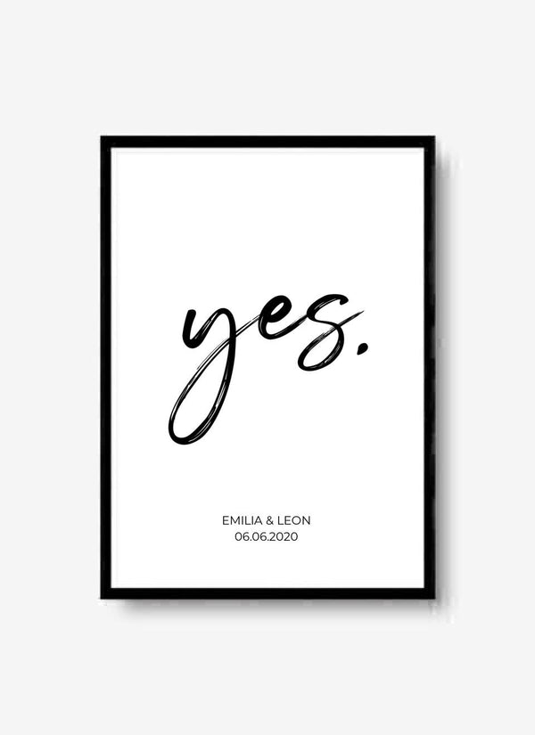 Yes - personalisiertes Poster