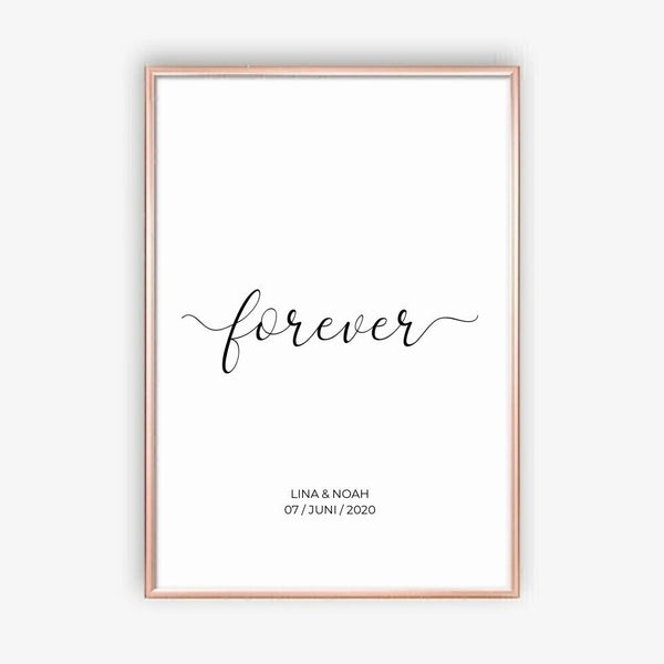 Forever - personalisiertes Poster