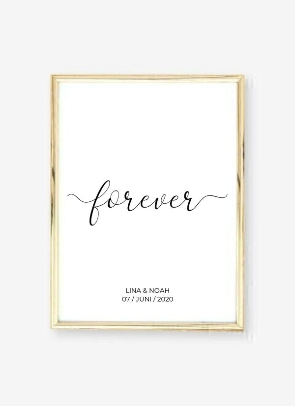 Forever - personalisiertes Poster