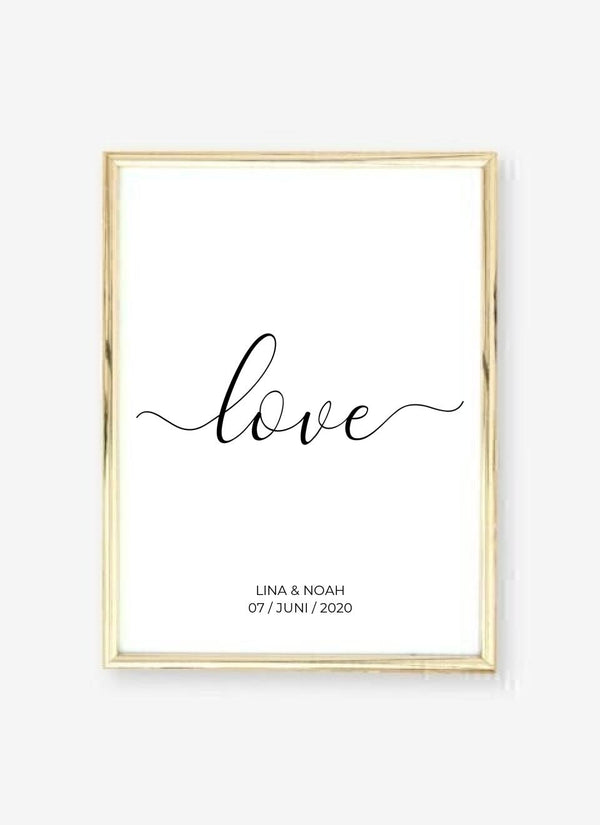 Love - personalisiertes Poster