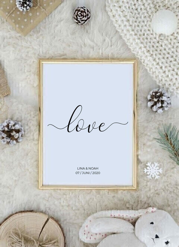 Love - personalisiertes Poster