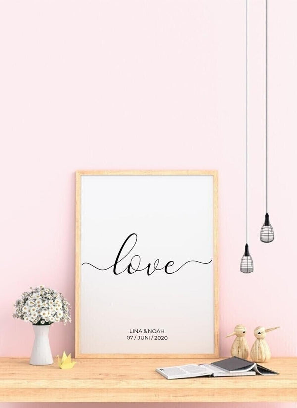 Love - personalisiertes Poster