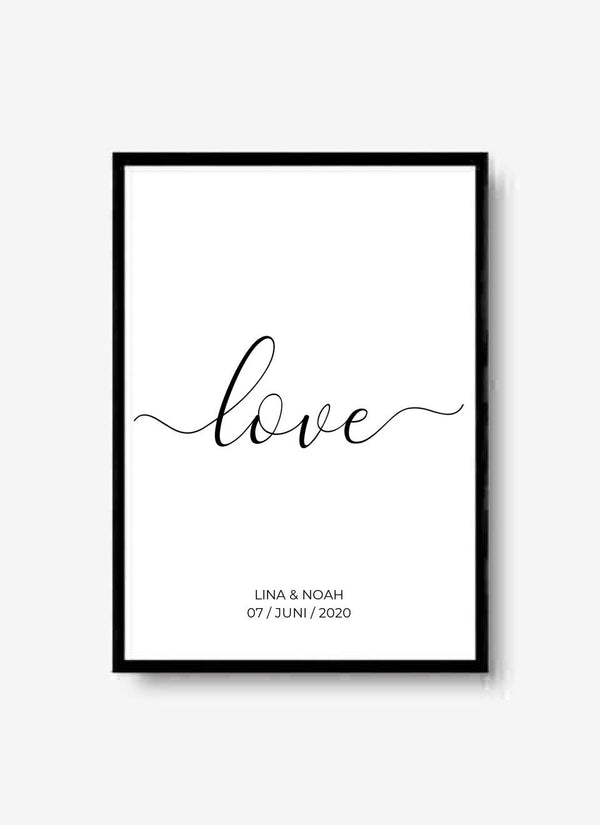 Love - personalisiertes Poster