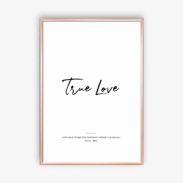 True Love - personalisiertes Poster