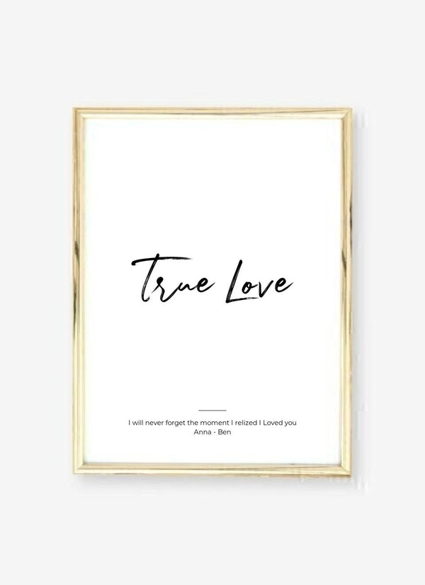 True Love - personalisiertes Poster