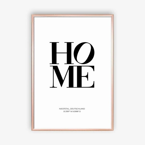 Home - personalisiertes Poster