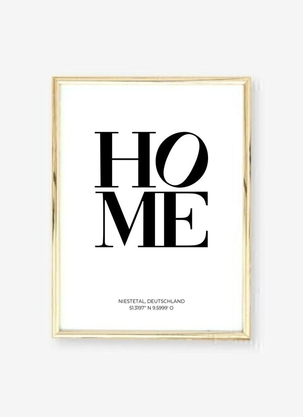 Home - personalisiertes Poster