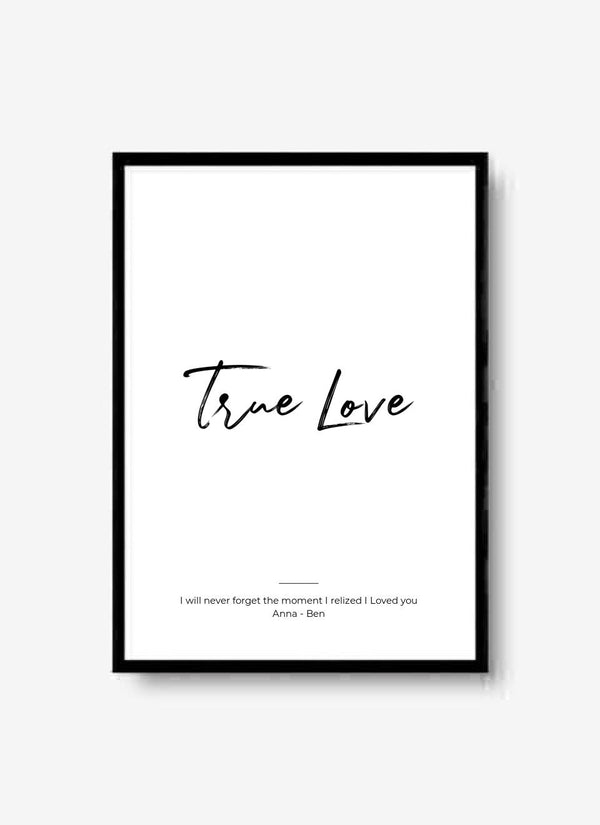 True Love - personalisiertes Poster