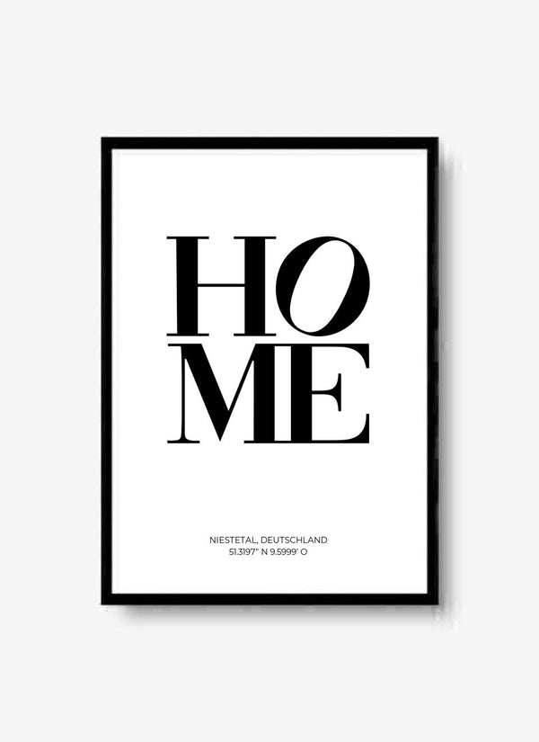 Home - personalisiertes Poster