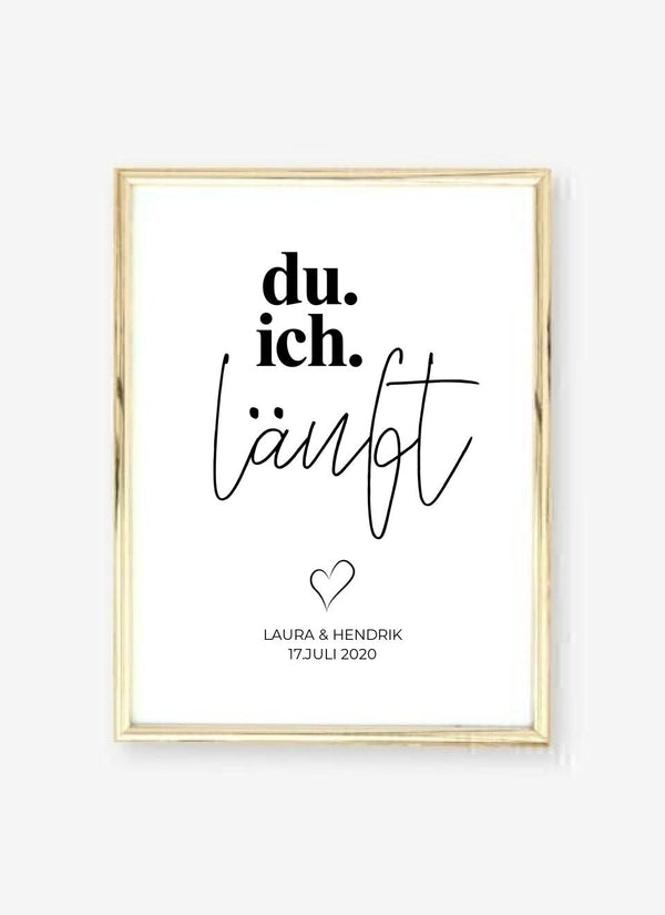 Du ich Läuft - personalisiertes Poster