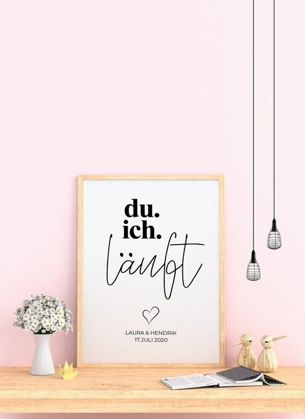 Du ich Läuft - personalisiertes Poster