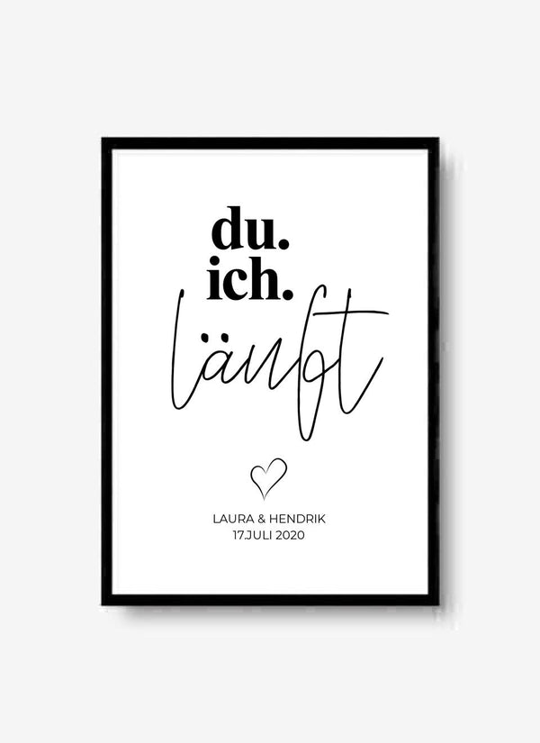 Du ich Läuft - personalisiertes Poster