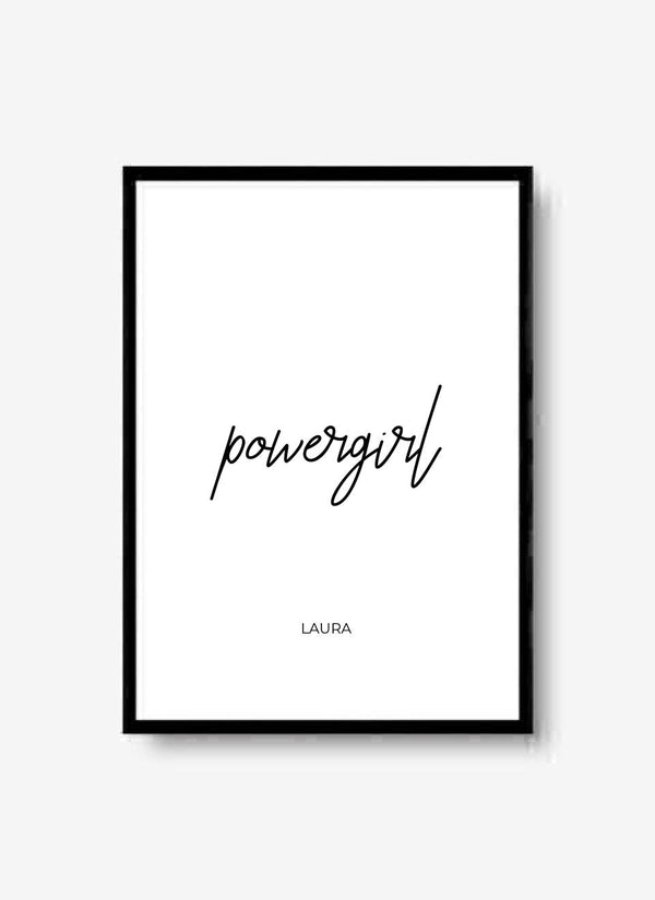 Powergirl - personalisiertes Poster