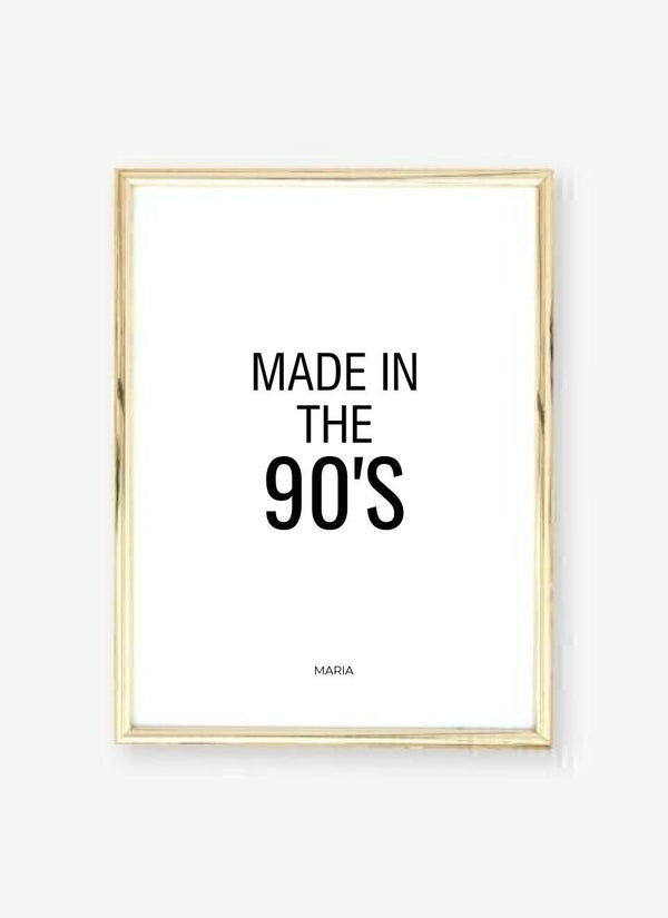 Made in the 90's - personalisiertes Poster