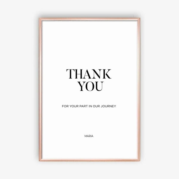 Thank You - personalisiertes Poster