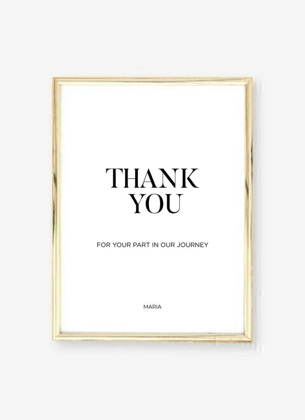 Thank You - personalisiertes Poster