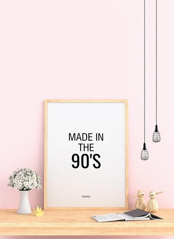 Made in the 90's - personalisiertes Poster