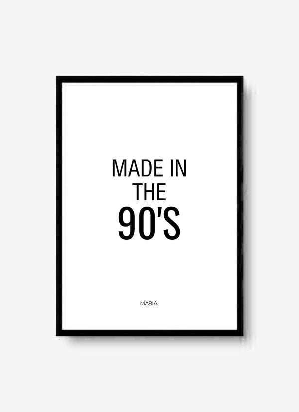 Made in the 90's - personalisiertes Poster