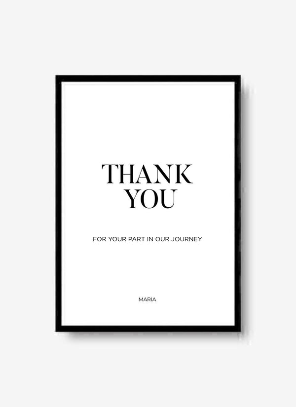 Thank You - personalisiertes Poster