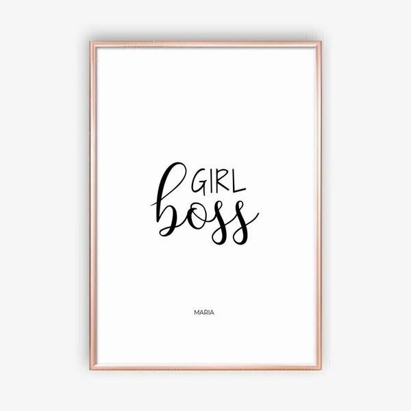 Girl Boss - personalisiertes Poster