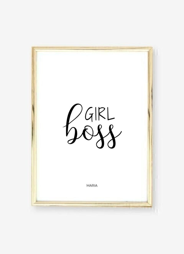 Girl Boss - personalisiertes Poster