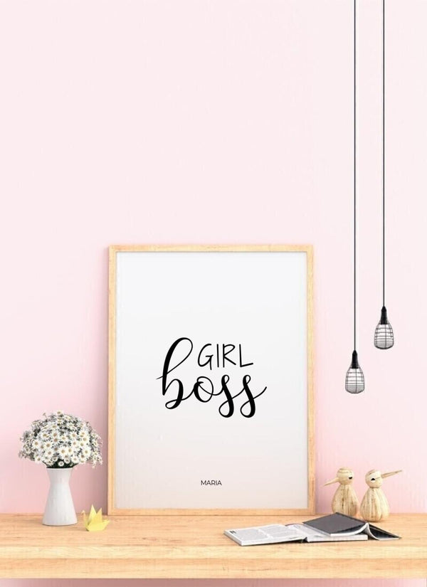 Girl Boss - personalisiertes Poster