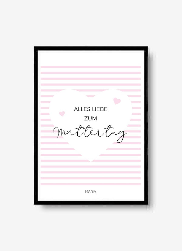 Alles Liebe Zum Muttertag - personalisiertes Poster