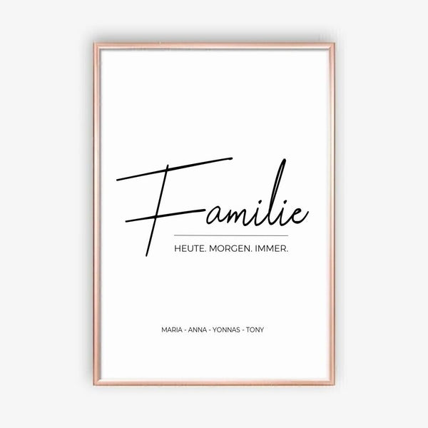 Familie 2 - personalisiertes Poster