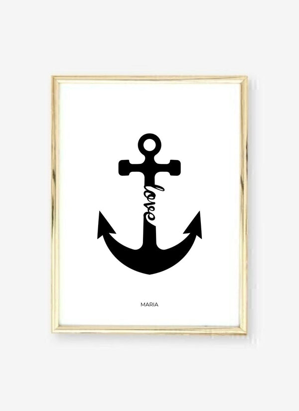 Anchor Love - personalisiertes Poster