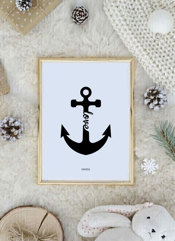 Anchor Love - personalisiertes Poster