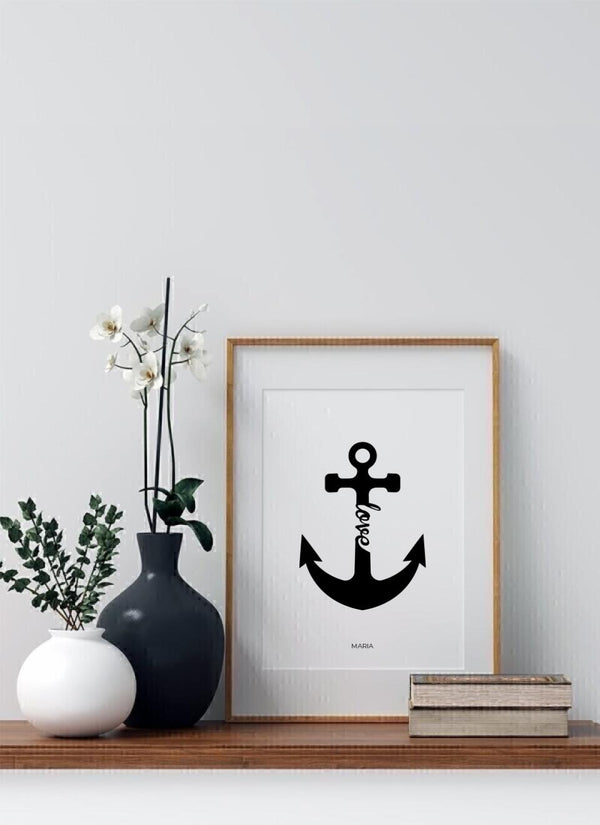 Anchor Love - personalisiertes Poster