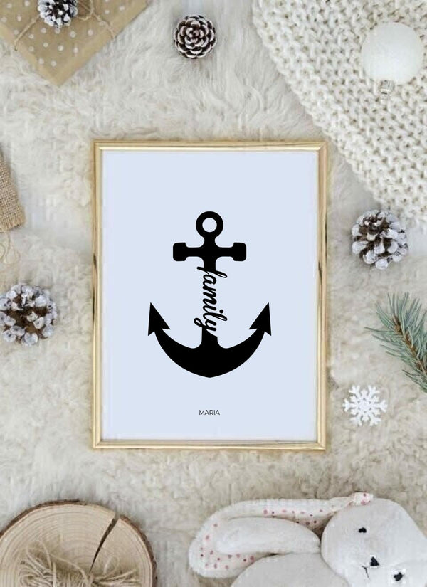 Anchor Family - personalisiertes Poster