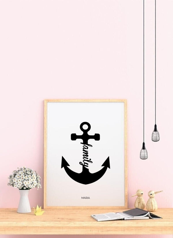 Anchor Family - personalisiertes Poster