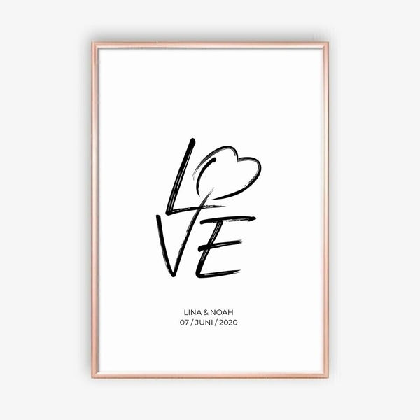 Love Graffiti - personalisiertes Poster