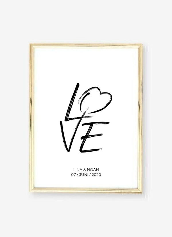 Love Graffiti - personalisiertes Poster