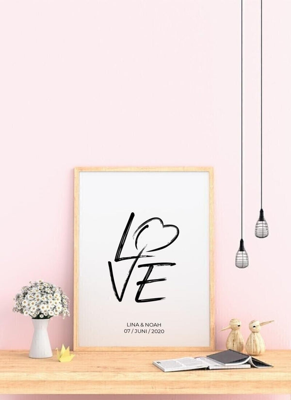 Love Graffiti - personalisiertes Poster