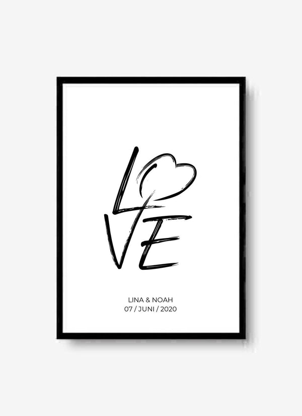 Love Graffiti - personalisiertes Poster