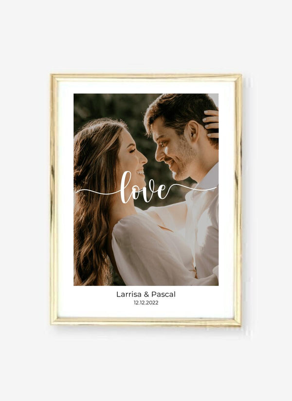 Liebe Foto - personalisiertes Poster Personalisiert mit Namen