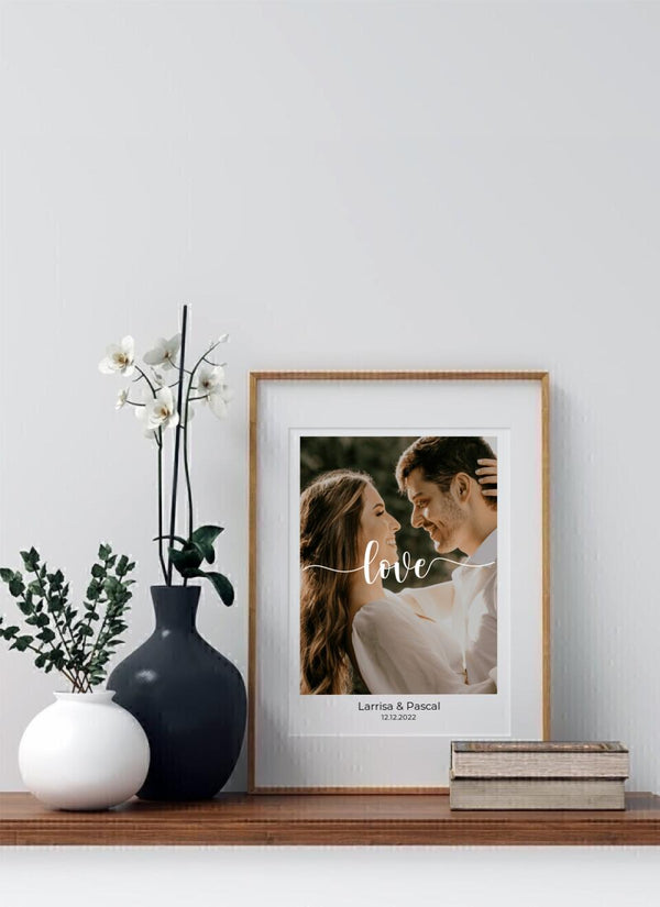 Liebe Foto - personalisiertes Poster Personalisiert mit Namen