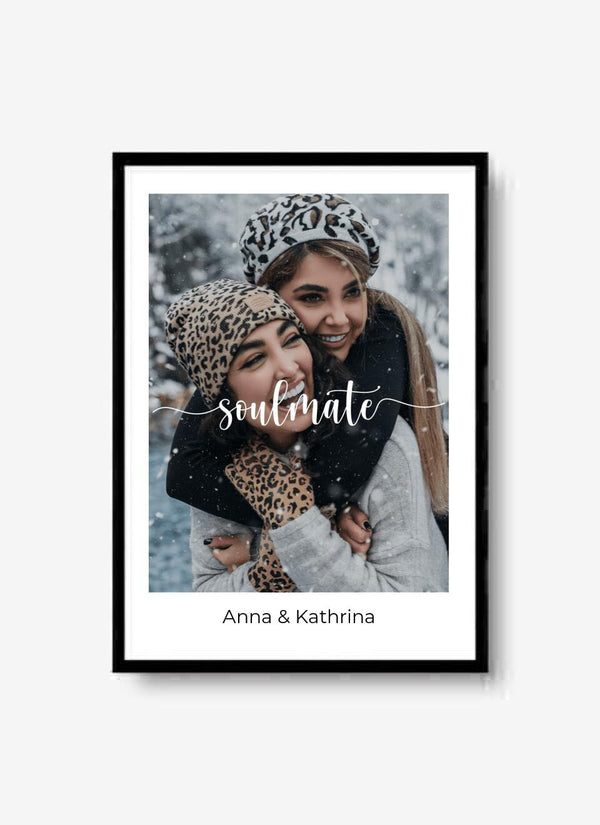 Seelenverwandte - personalisiertes Poster Personalisiert mit Namen und Bild