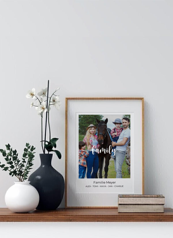 Familienfoto - personalisiertes Poster Personalisiert mit Namen