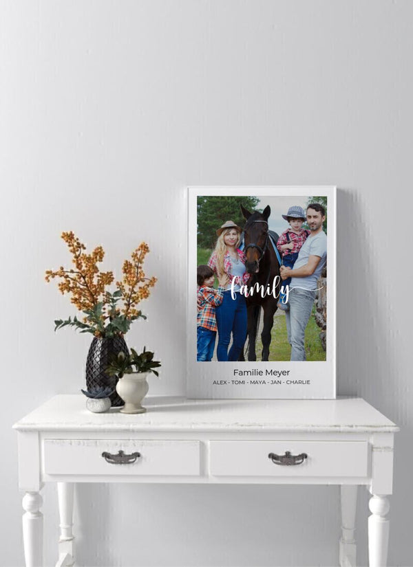 Familienfoto - personalisiertes Poster Personalisiert mit Namen