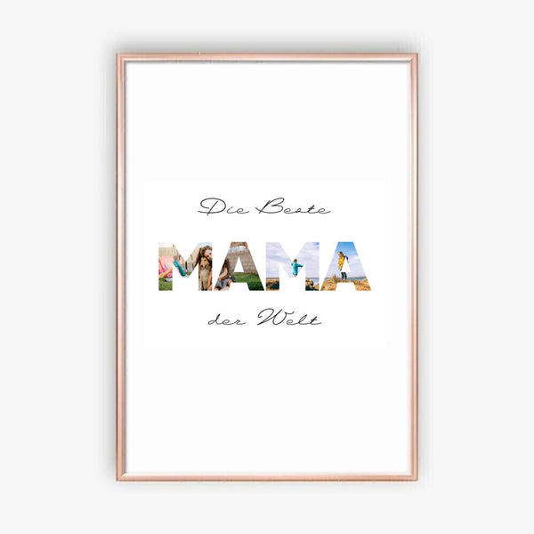 Die Beste MAMA der welt - personalisiertes Poster