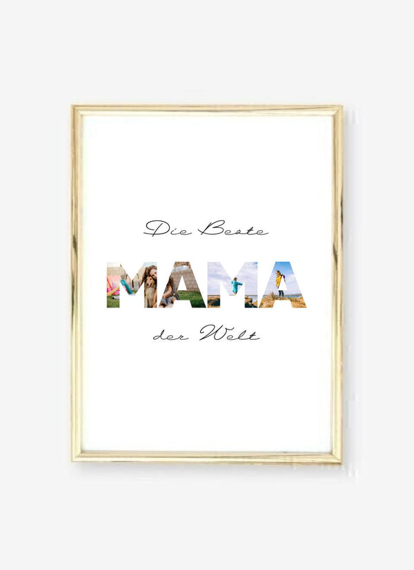 Die Beste MAMA der welt - personalisiertes Poster