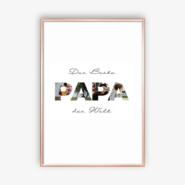 Der Beste PAPA der welt - personalisiertes Poster