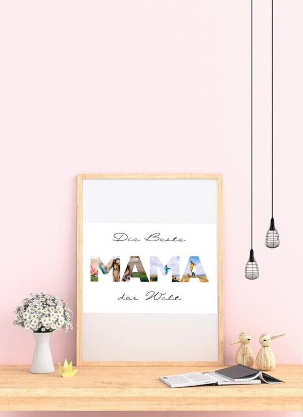 Die Beste MAMA der welt - personalisiertes Poster