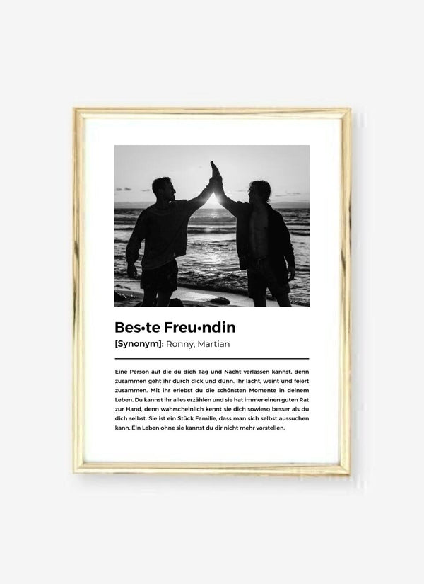 Bester Freund - personalisiertes Poster Personalisiert mit Namen und Bild